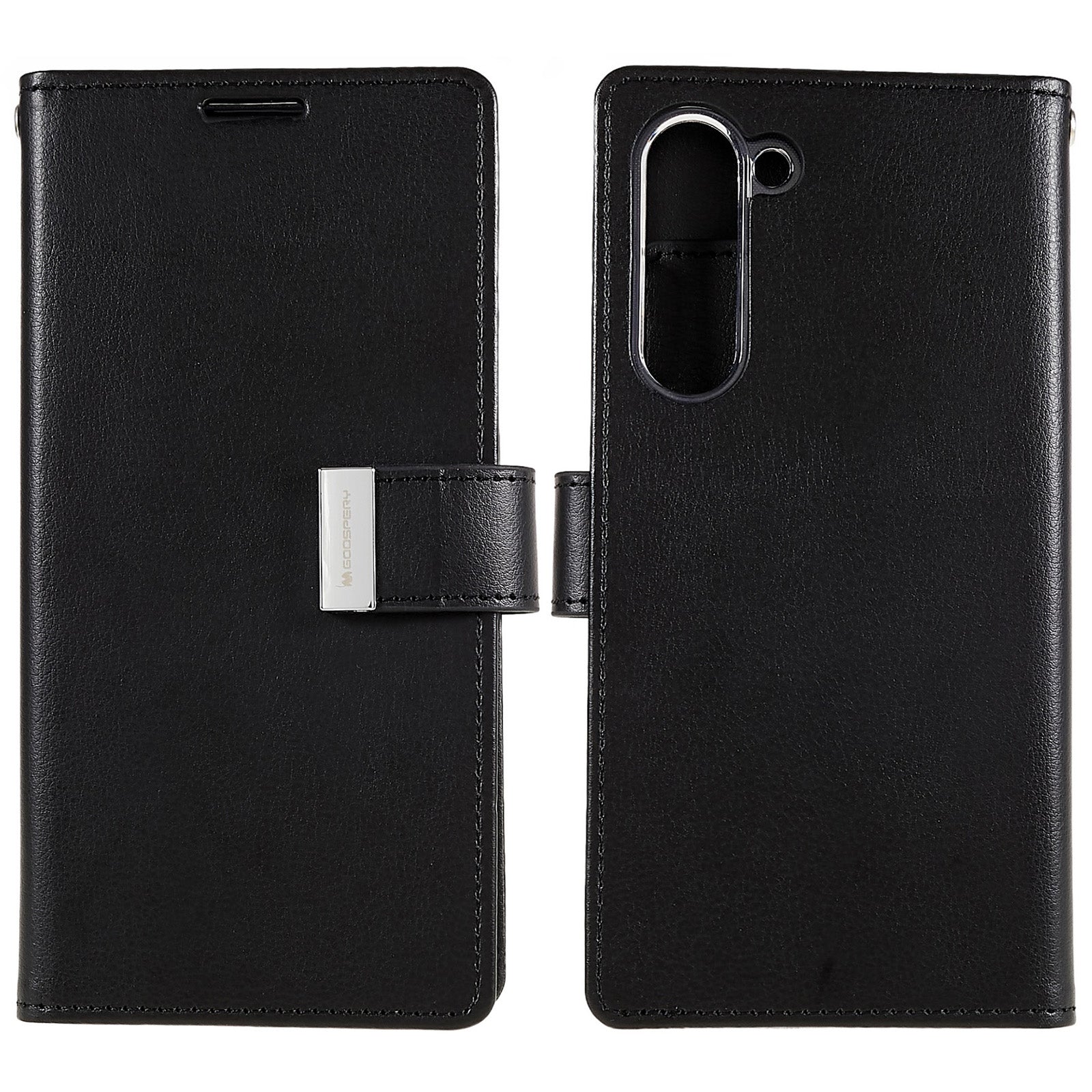 MERCURY GOOSPERY For Samsung Galaxy S23 Wallet Phone Case PU Leather Metal Magnetic Clasp Protective Cover MERCURY GOOSPERY For Samsung Galaxy S23 Wallet Phone Case PU Leather Metal Magnetic Clasp Protective Cover